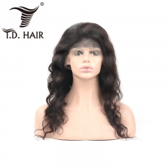 TD Hair Loose Wave Front Remy Wig 13x4 Transparent Lace Wigs 180% Density 1B# Natural Black Winter 10-28 Inches