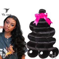 TD HAIR 3PCS Body Wave Brazilian Remy Bundles Natural Color 1B# 100% Human Hair Weave Weaving Hair Extension