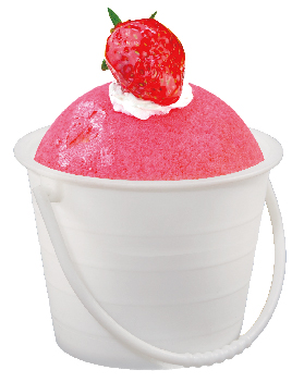 6 oz plastic dessert cup with spoons,ice cream cup with handle