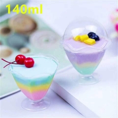 5oz plastic partyware with spoon,flower plastic dessert cup,parties items