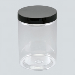 330ml plastic jar with lid,clear round PET bottles,food grade plastic container for foods