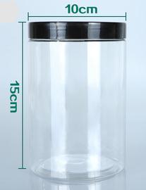 1030ml plastic jar with lid,clear round PET jars,food grade plastic container for foods and nuts