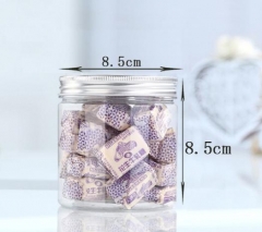 Clear Round PET Plastic Jars with Air Tight Lid