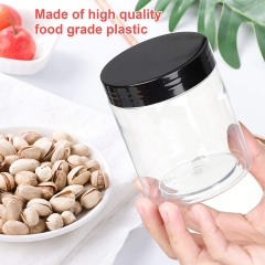 400ml plastic jar with lid,food grade PET bottles,plastic container for foods take away