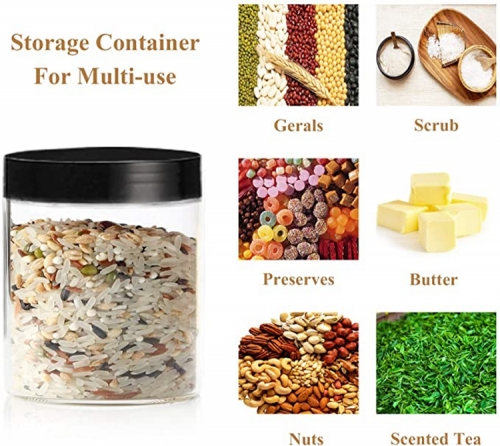 580ml plastic jar with lid,clear round PET bottles,food grade plastic container for foods