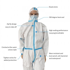 Disposable hospital safety isolation coverall suit medical protective clothing