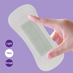 Disposable panty liner with anion chip 155mm breathable wingless sanitary napkins
