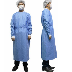 Disposable surgical gown light blue non woven peritoneal clothes