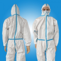 Hot sale high quality chemical hazmat protective suit disposable coverall clothing