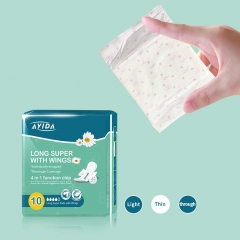 100% organic cotton menstrual feminine hygiene period napkin sanitary pad for women