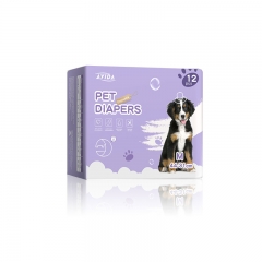 Factory price eco-friendly stocked wood cotton products dog wraps male pet diapers