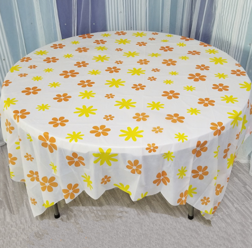 Sunflower Plastic Tablecloth 82"