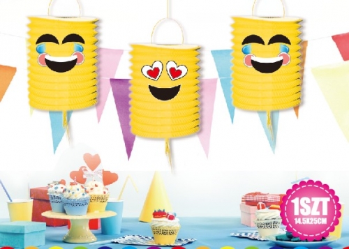 Funny emoji yellow paper lanterns 6*10" with tassels!