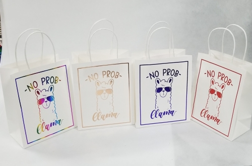 Hot stamp craft paper bags 9"