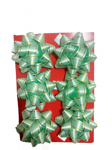 Satin Finish Poly Bows with gold stripe - 2" / 3" / 4"