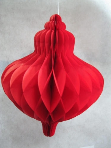 Red Lantern Honeycomb Decoration 12"