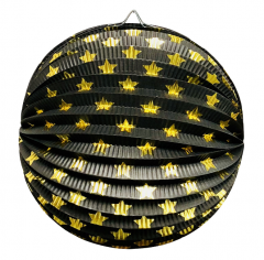 Gold Patterned hanging paper lantern party decoration 10