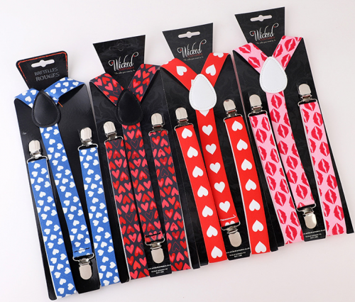 Love Heart Suspenders 100cmx2.5cm