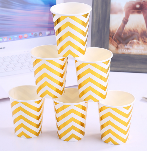 Stripes Foil Paper Cups 9oz