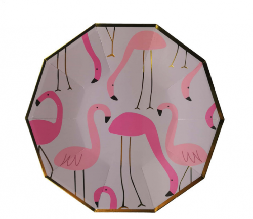 Flamingo Paper Plate 10"