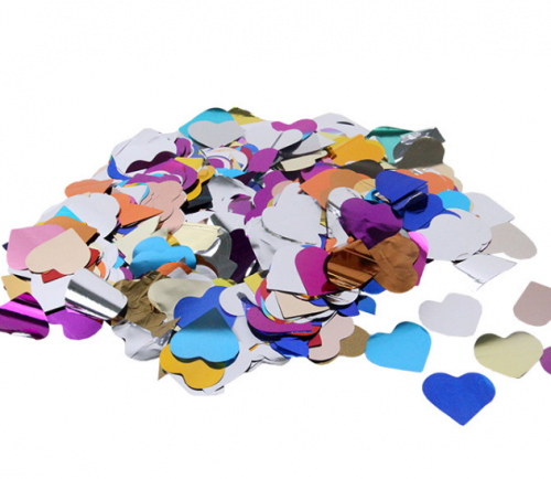 Metallic Foil & Paper Heart Confetti Assortment 1.2 & 2.5cm