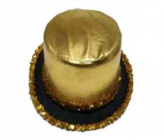 Golden Felt Top Hat 30x25x12cm