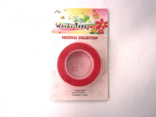 Red Washi Tape 1.5cm x 10m
