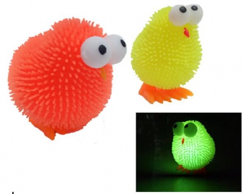 Light-up Mini Puffer Goggle-eyed Chick 2.9"