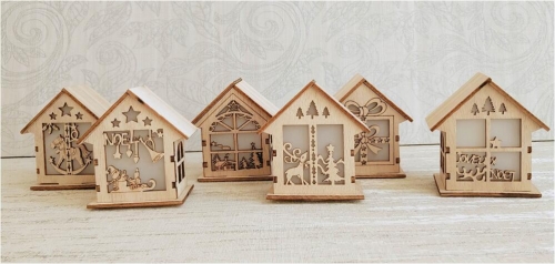 Mini Wooden LED House