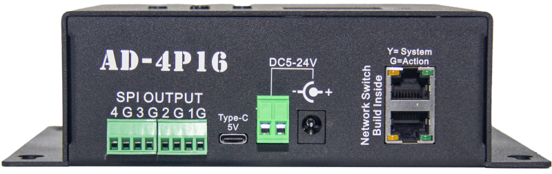 DMX/SPI 4 Ports 4-16 Universes Artnet Decoder