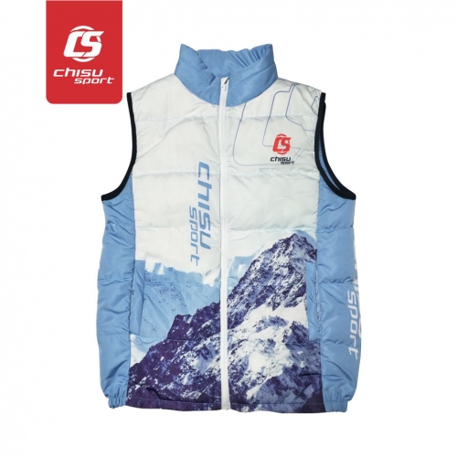 Digital printing national standard 90 down vest custom OEM