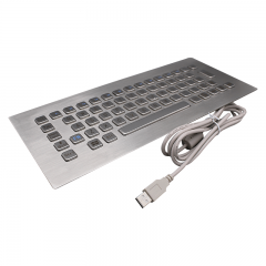 Teclado de Metal resistente para quiosco IP65, teclado Industrial de acero inoxidable a prueba de vandalismo con 65 teclas, para máquina expendedora de billetes