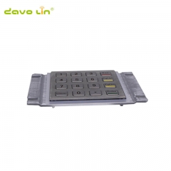 Металлическая клавиатура Антивандальная прочная клавиатура из нержавеющей стали для киоска Клавиатура USB Промышленная клавиатура с 16 клавишами Матрица 4x4