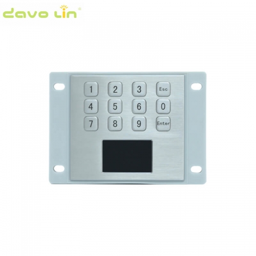 IP65 waterproof metal touchpad with numeric keypad