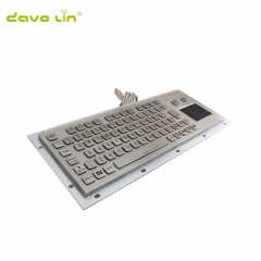 Quiosque touchpad mini teclado usb com touch pad teclado industrial teclado com fio com teclado médico trackpad 81keys