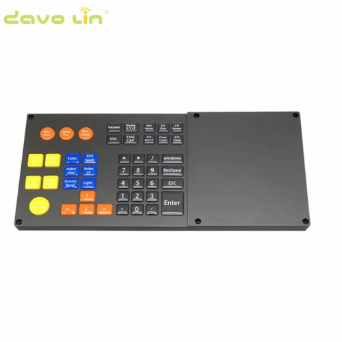 Customized Industrial Silicone Metal Keyboard, Black Desktop Industrial Control Keyboard, Equipment Console Keyboard