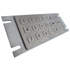 Custom 18 Keys Rugged Vandal Proof 304 Metal Stainless Steel Keypad For Kiosk Vending Machine