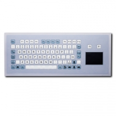 IP66 Wasserdichte Industrie Metall Medizinische Grade Flache Tasten Membran Tastatur Mit Touchpad