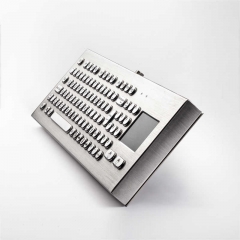 89 teclas quiosque CNC máquina ATM com fio de aço inoxidável USB PS2 teclado de mesa industrial de metal com Touchpad