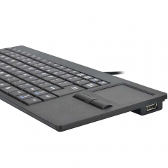 Teclado Silm con cable de escritorio de nuevo estilo con panel táctil integrado y un USB-HUB para ordenador PC