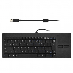 Teclado Silm con cable de escritorio de nuevo estilo con panel táctil integrado y un USB-HUB para ordenador PC