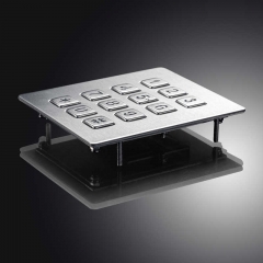 12 Keys 3x4 Matrix USB Kiosk illuminated Keypads Metal Stainless Steel Backlit Numeric Keypad For Access Control