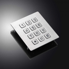 Clavier numérique rétroéclairé en acier inoxydable pour le contrôle d'accès, kiosque USB à matrice 3x4 12 clés