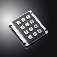 屋外12キー3X4マトリックスATMキオスクアクセスコントロールCNC工業用LEDバックライトバックライトメタル数字キーパッド