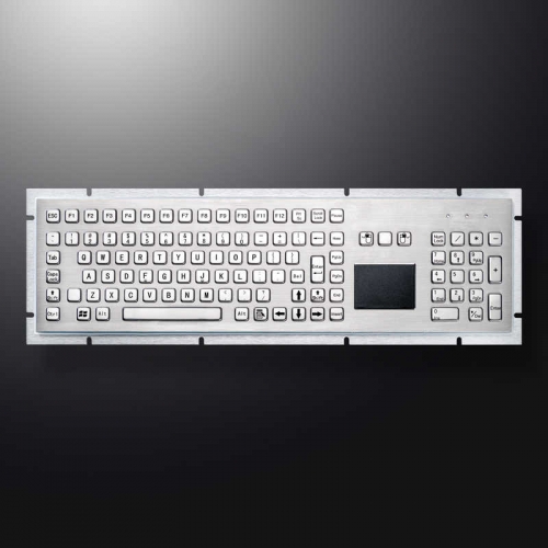 Metallmedizinische Tastatur mit 103 Schlüssel-Trackball-industrieller Tastatur spanisch-russische Tastatur für Selbstservice-Kiosk