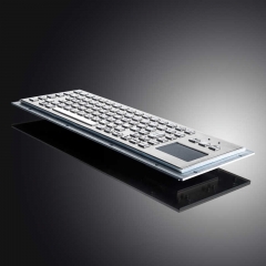 Embedded Mounting waterproof usb Industrial Metallic Stainless Steel keyboard metal keyboard with touchpad mouse