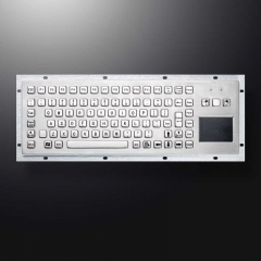 Teclado de acero inoxidable metálico industrial usb resistente al agua con montaje integrado y ratón con panel táctil