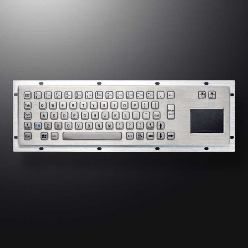 Wodoodporna metalowa klawiatura przemysłowa z touchpadem USB PS2 do montażu na panelu IP65 Wytrzymały kiosk przewodowy