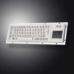 Panel Montajı Su Geçirmez IP65 Sağlam Kiosk Kablolu USB PS2 Dokunmatik Yüzeyli Metal Klavye