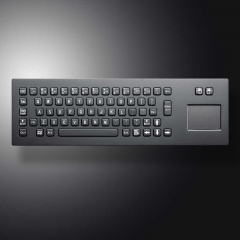 Teclado industrial del quiosco del acero inoxidable USB del metal negro IP65 con el panel táctil para la máquina expendedora del boleto